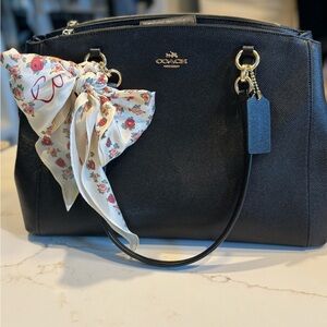 Coach Christine Carryall Satchel with Floral Scarf
